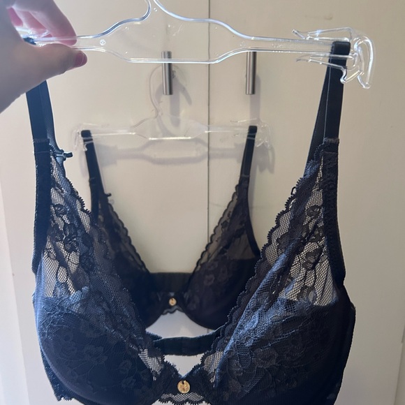 NWT 2 Pack Natori Cherry Blossom Bras Size 30D Grey Lined Racerback Convertible - Picture 2 of 4